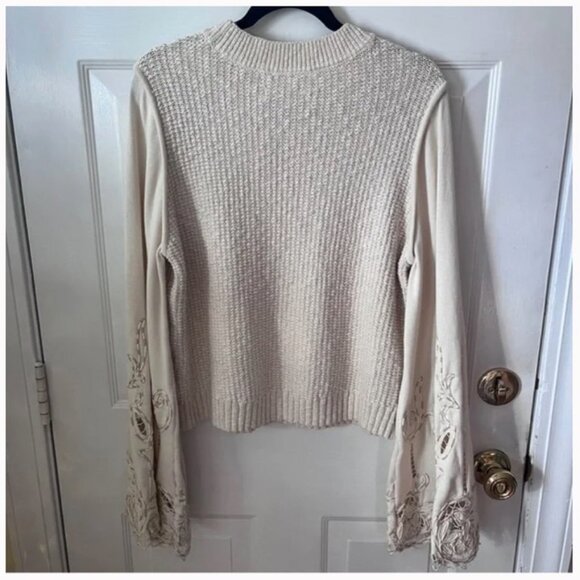 NWT Anthropologie Textured Eyelet Twofer Sweater Vest Top - Picture 9 of 11